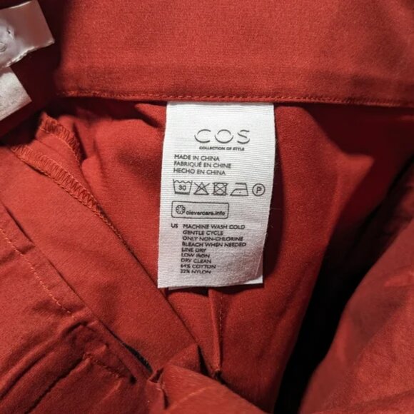 COS Red Ankle Cropped Pants - Picture 9 of 14